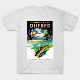 Vintage Travel Poster Canada La Province de Quebec T-Shirt